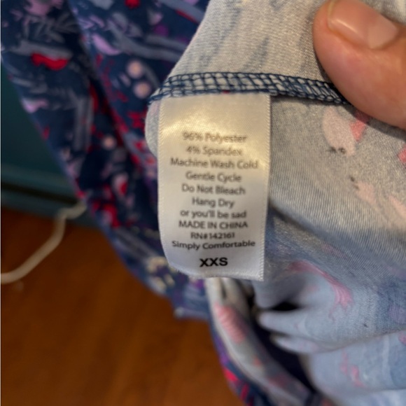 LuLaRoe XXS Julia Pink and Purple Sheath Midi Dress with Short Sleeves - Picture 3 of 6